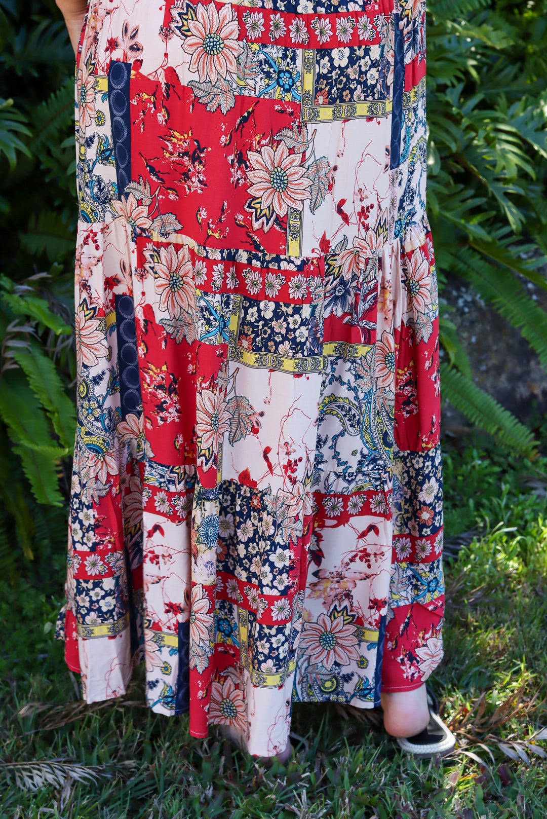 Boho Breeze Geometric Maxi Skirt
