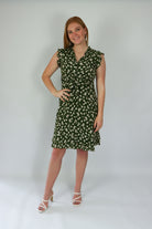 skeera dress floral white pattern