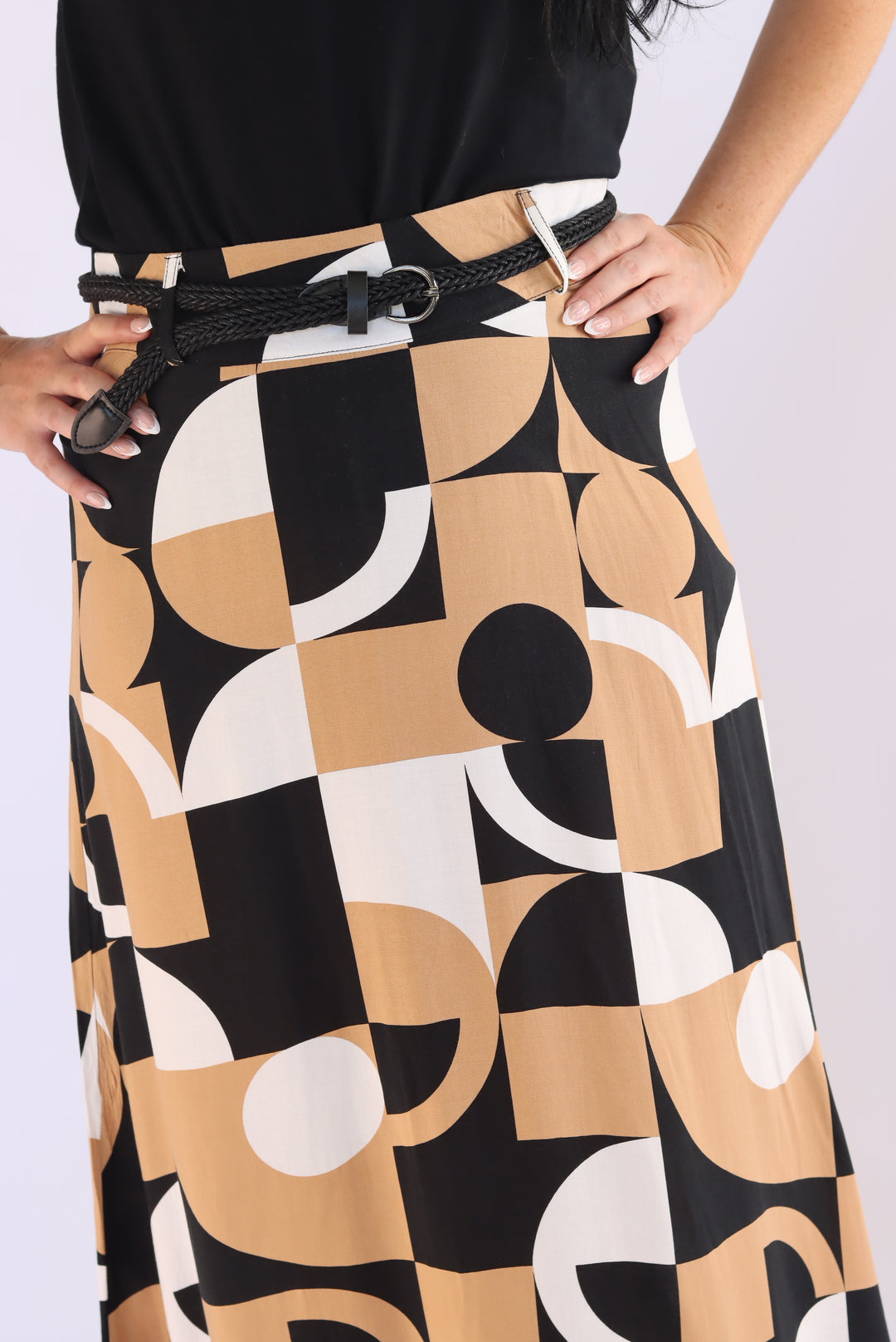 Urban Mosaic A-Line Maxi Skirt