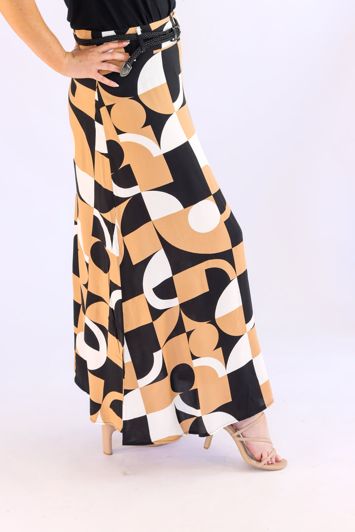 Urban Mosaic A-Line Maxi Skirt