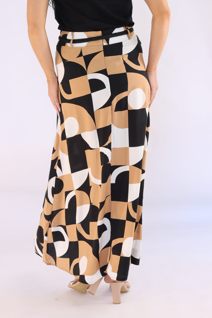 Urban Mosaic A-Line Maxi Skirt