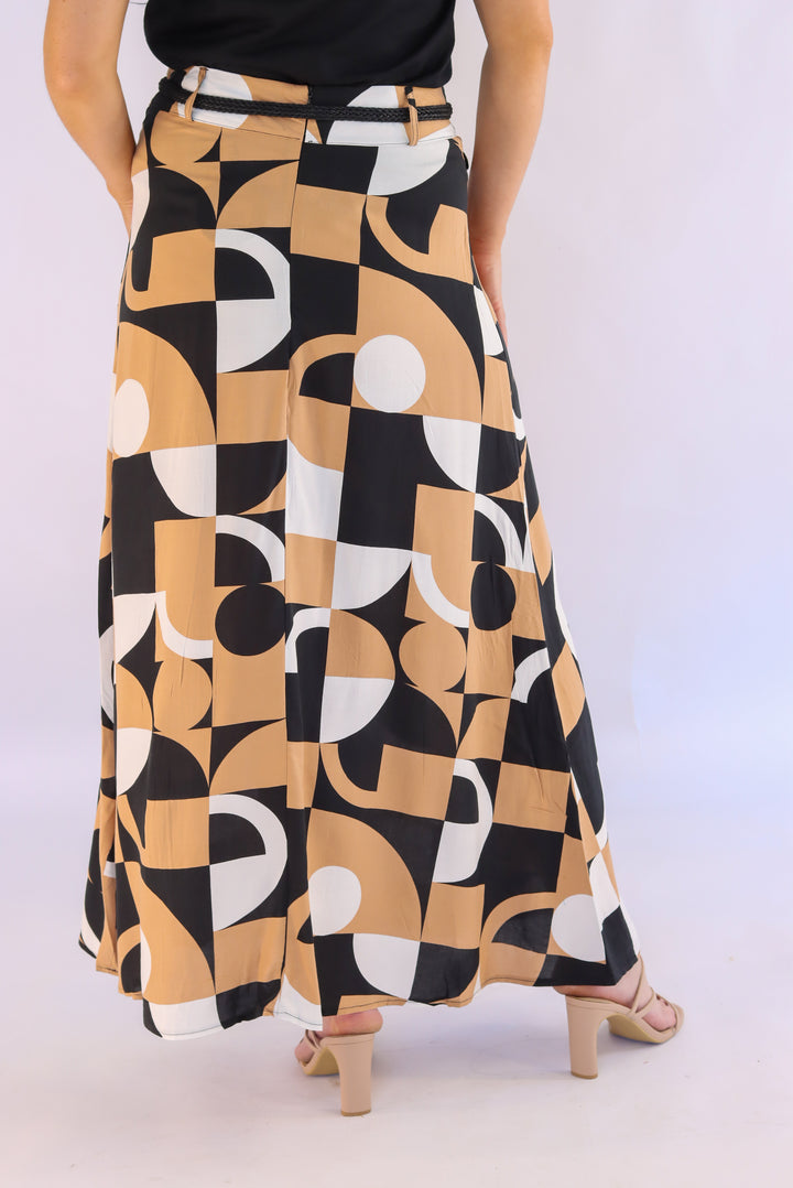 Urban Mosaic A-Line Maxi Skirt