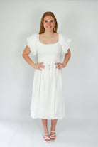 party dress in white