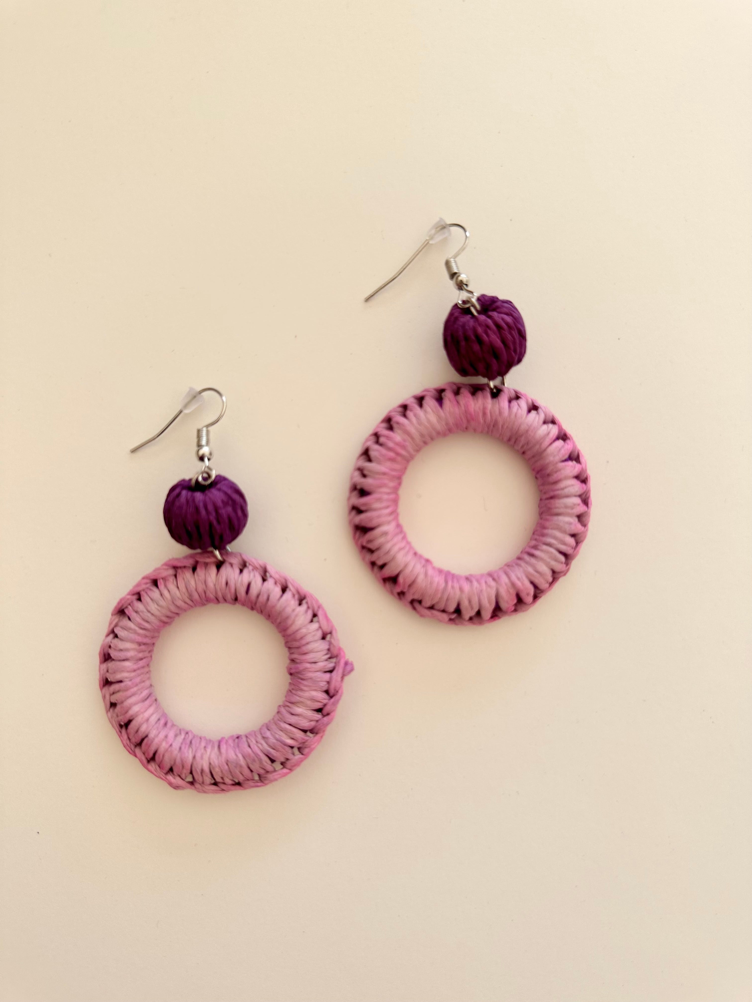 purple earrings